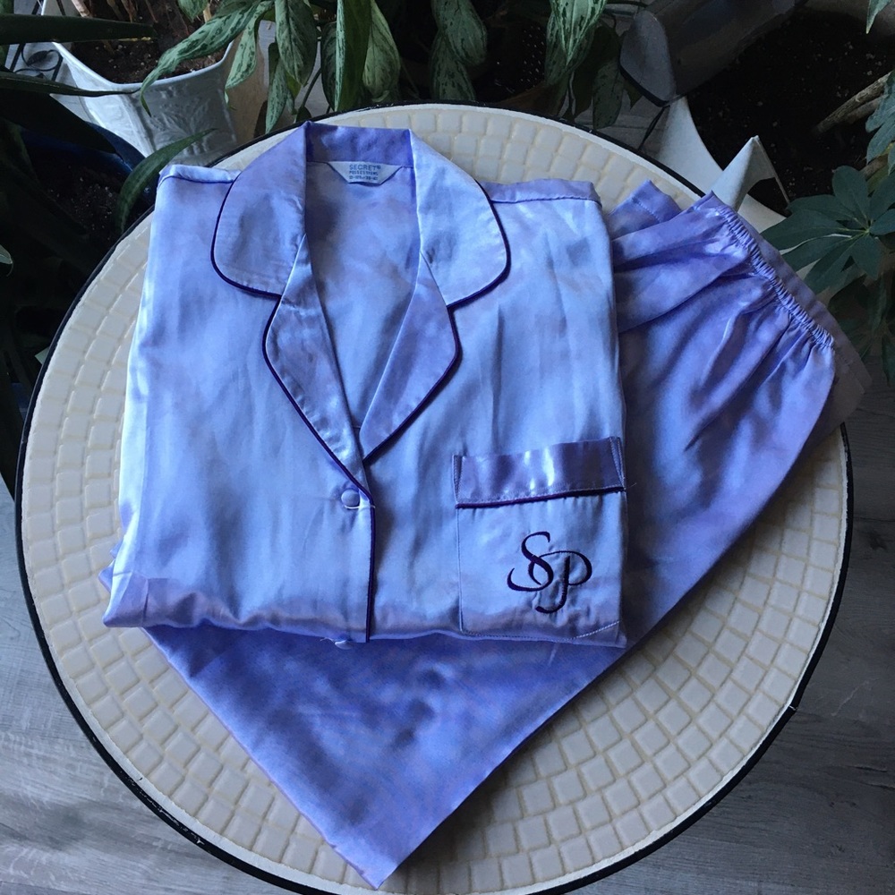 Brushed Back Satin Pajama Set (10-12)